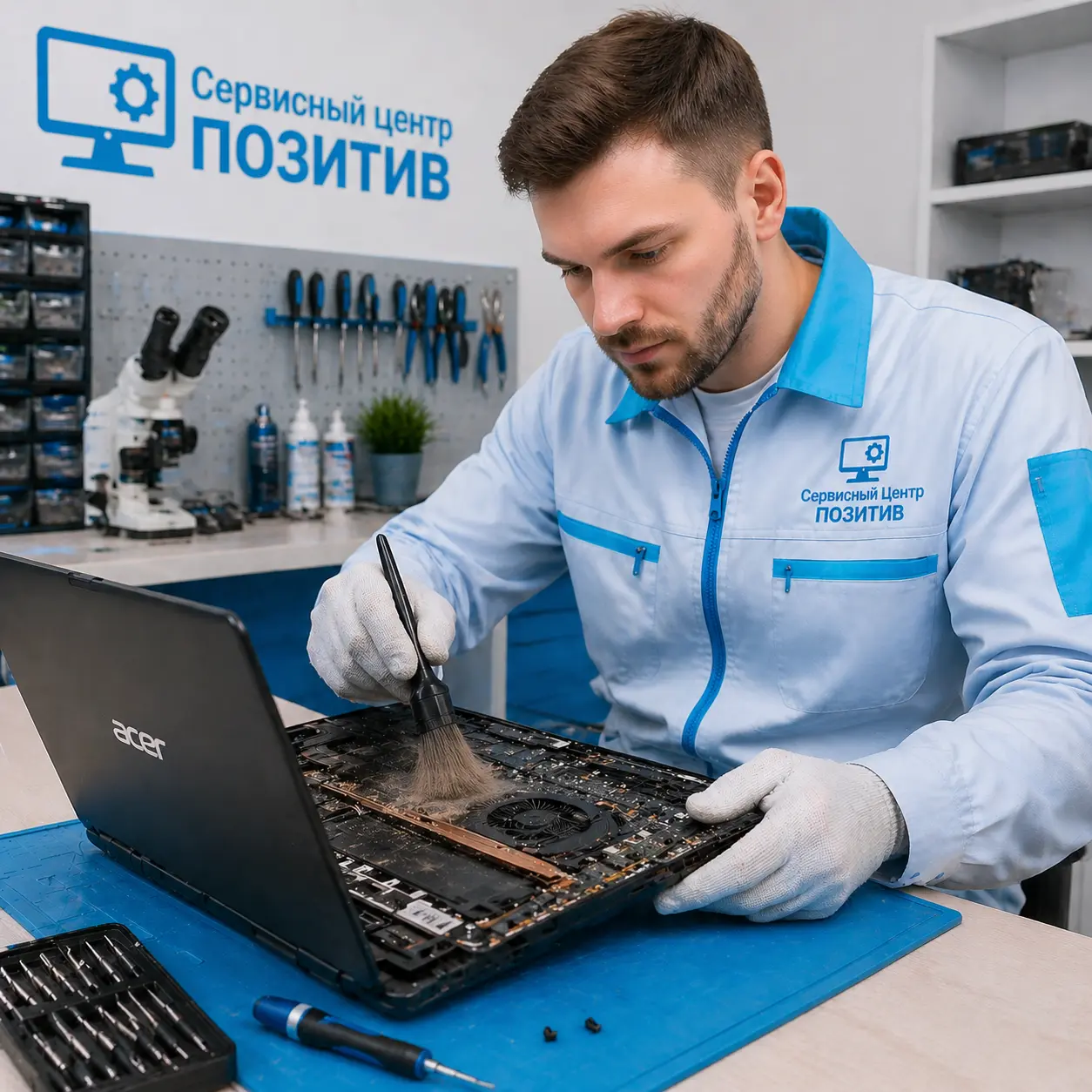 Чистка ноутбука Acer от пыли в Северодвинске | Замена термопасты